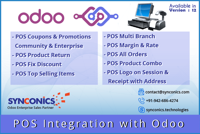 POS Integration with Odoo : Synconics