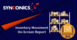 Inventory Movement Report (Onscreen, Excel and PDF)